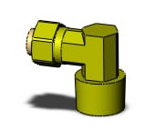 SMC KFL10B-04S fitting, male elbow, KF INSERT FITTINGS