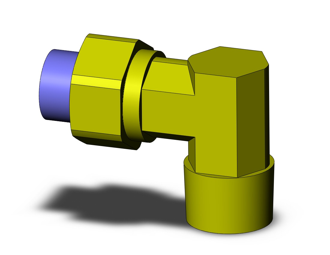 SMC KFL12U-03S fitting, male elbow, KF INSERT FITTINGS (sold in packages of 10; price is per piece)