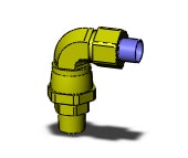 SMC KFV08N-01S fitting, swivel elbow, KF INSERT FITTINGS