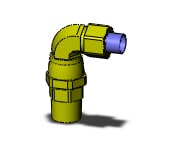 SMC KFV08U-02S fitting, swivel elbow, KF INSERT FITTINGS