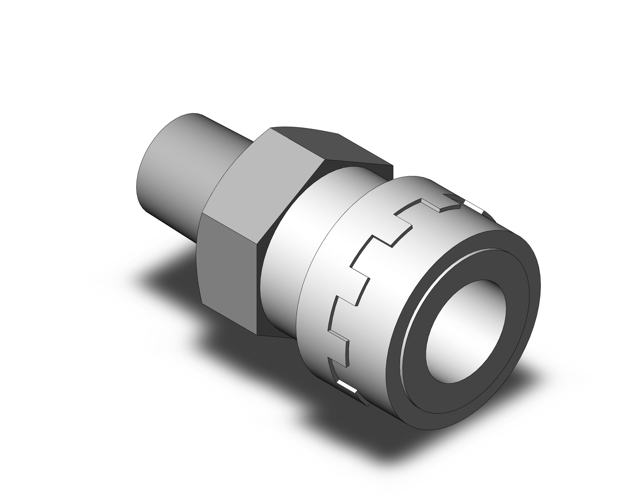 SMC KK130L-02MS fitting, KK13 S COUPLERS (sold in packages of 5; price is per piece)