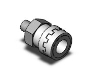 SMC KK130S-01MS s coupler, male thread, KK13 S COUPLERS (sold in packages of 5; price is per piece)