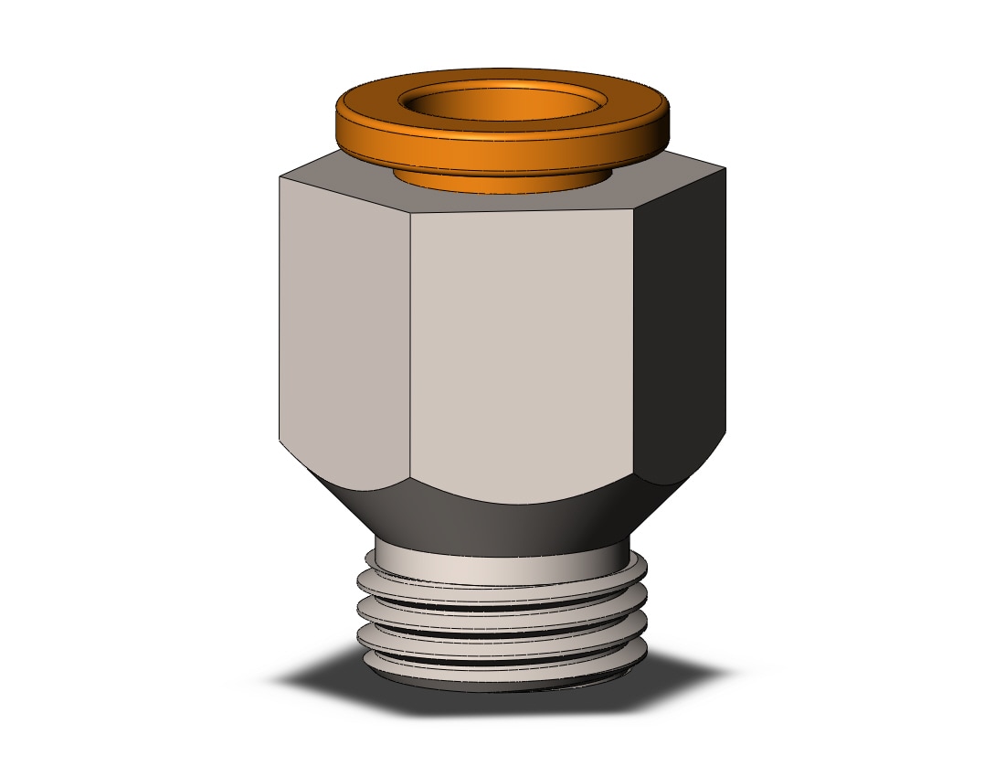 SMC KQ2H07-U01N fitting, male connector, KQ2(UNI) ONE TOUCH UNIFIT (sold in packages of 10; price is per piece)