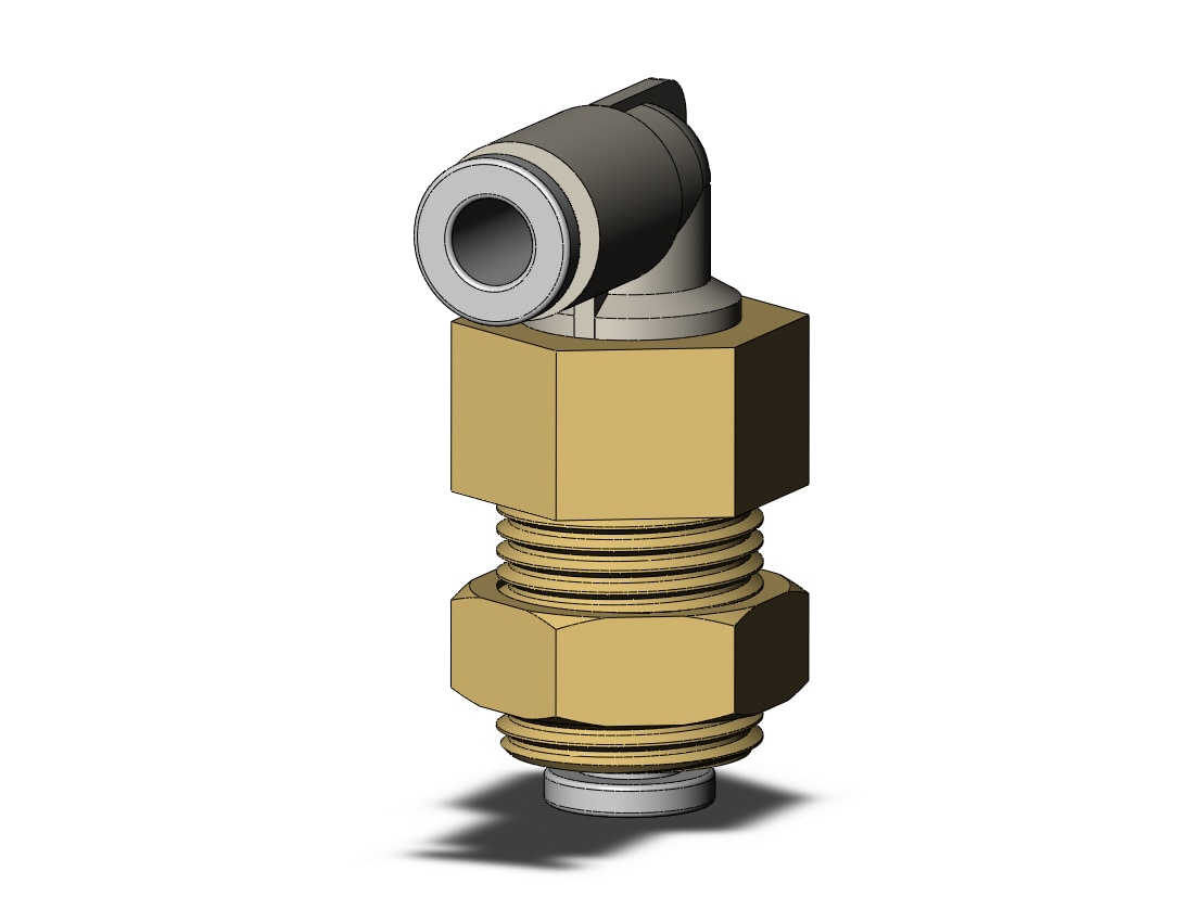 SMC KQ2LE04-00A-X990 fitting, bulkhead male elbow, KQ2 FITTING (sold in packages of 10; price is per piece) 