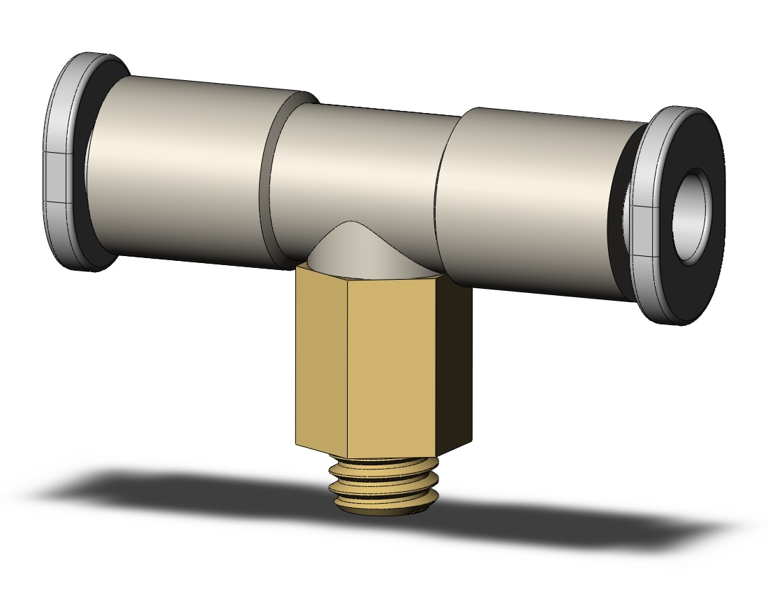 SMC KQ2T04-M5A1 fitting, branch tee, KQ2 FITTING (sold in packages of 10; price is per piece)