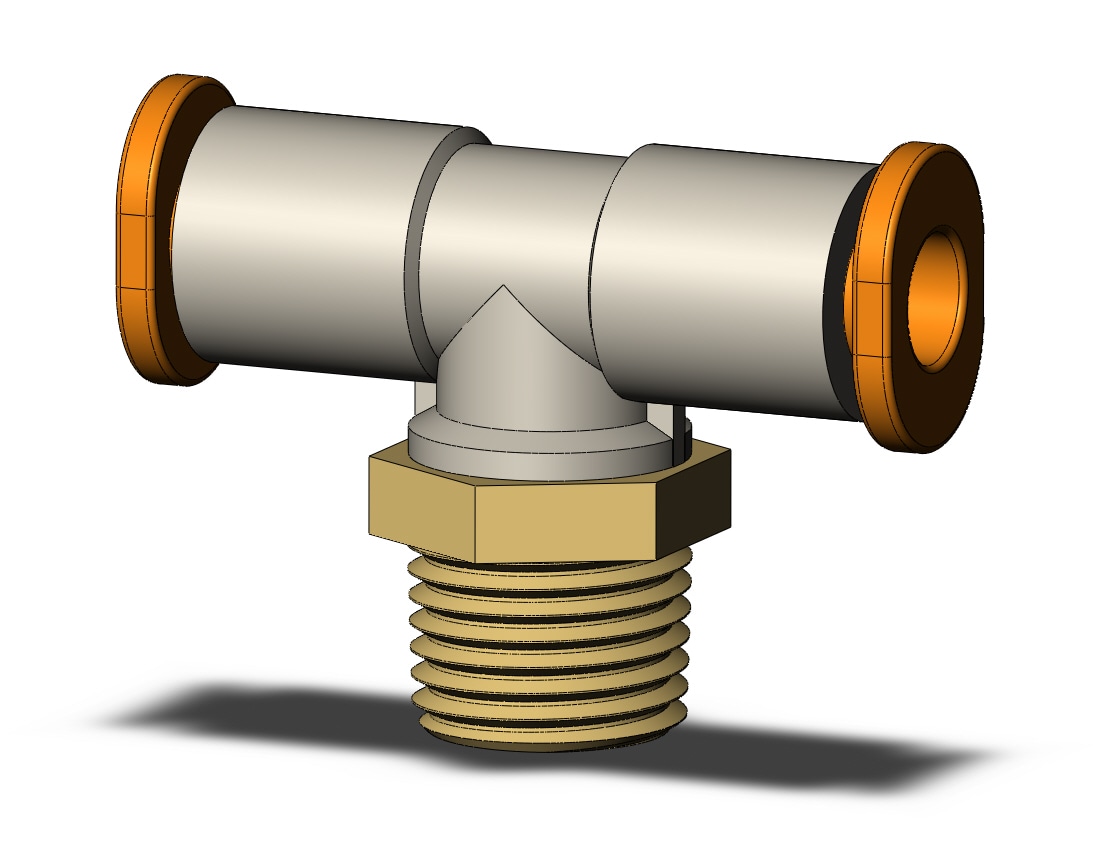 SMC KQ2T05-34AS1 fitting, branch tee, KQ2 FITTING (sold in packages of 10; price is per piece)