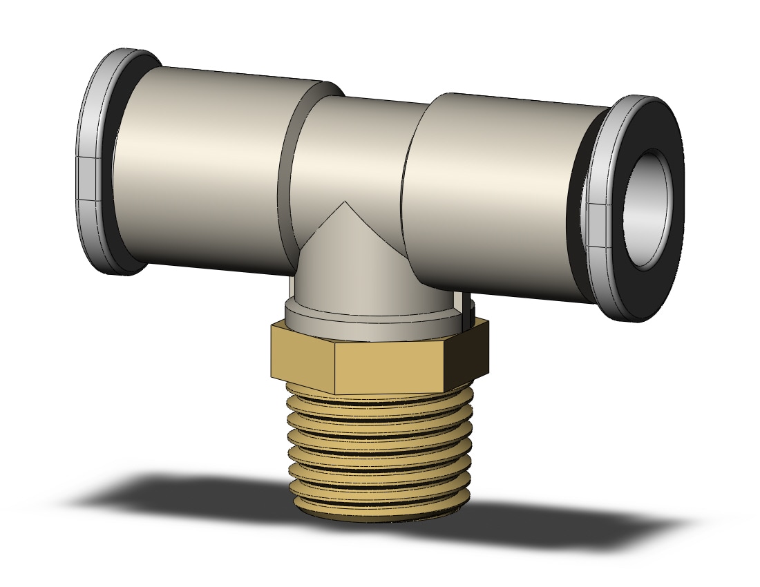 SMC KQ2T06-01AS1 fitting, branch tee, KQ2 FITTING (sold in packages of 10; price is per piece)