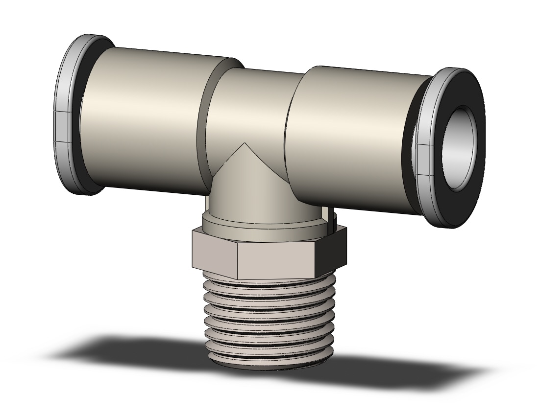 SMC KQ2T06-01NS1 fitting, branch tee, KQ2 FITTING (sold in packages of 10; price is per piece)