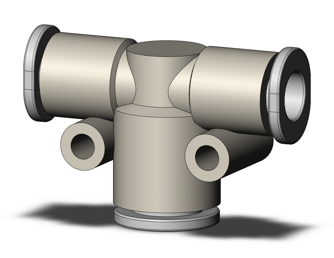 SMC KQ2T06-08A1 fitting, union tee diff diam, KQ2 FITTING (sold in packages of 10; price is per piece)