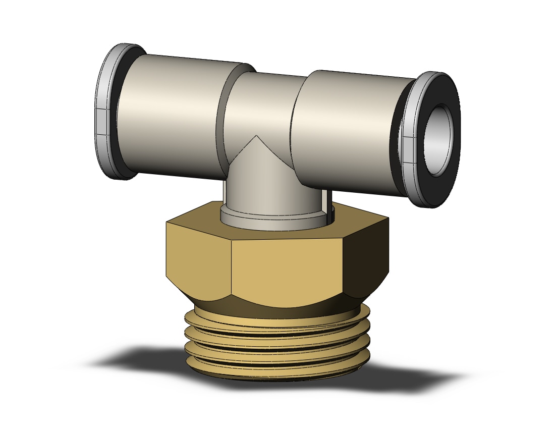 SMC KQ2T06-U03A1 fitting, branchtee, KQ2(UNI) ONE TOUCH UNIFIT (sold in packages of 10; price is per piece)