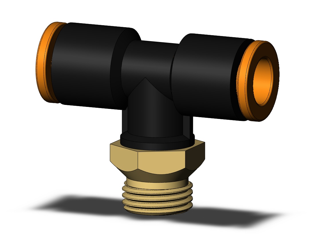 SMC KQ2T07-U01A-X35 fitting, branch tee, KQ2(UNI) ONE TOUCH UNIFIT (sold in packages of 10; price is per piece)