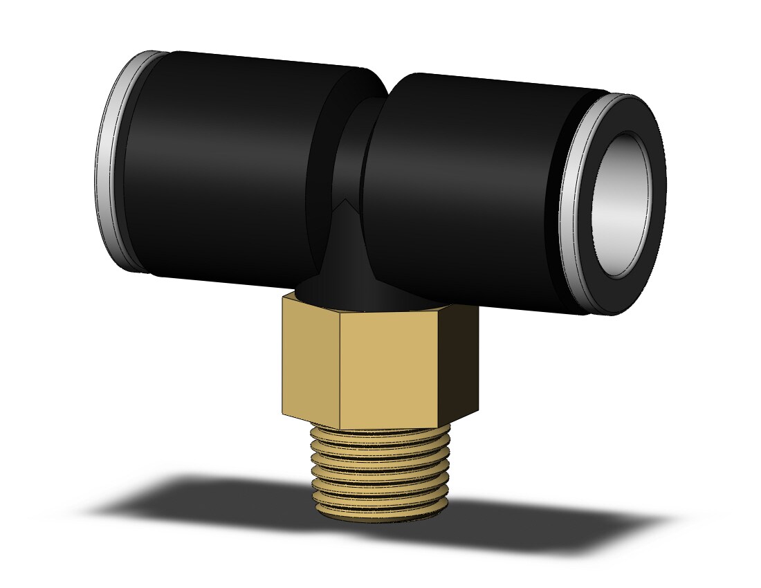 SMC KQ2T10-01AS-X35 fitting, branch tee, KQ2(UNI) ONE TOUCH UNIFIT (sold in packages of 10; price is per piece)