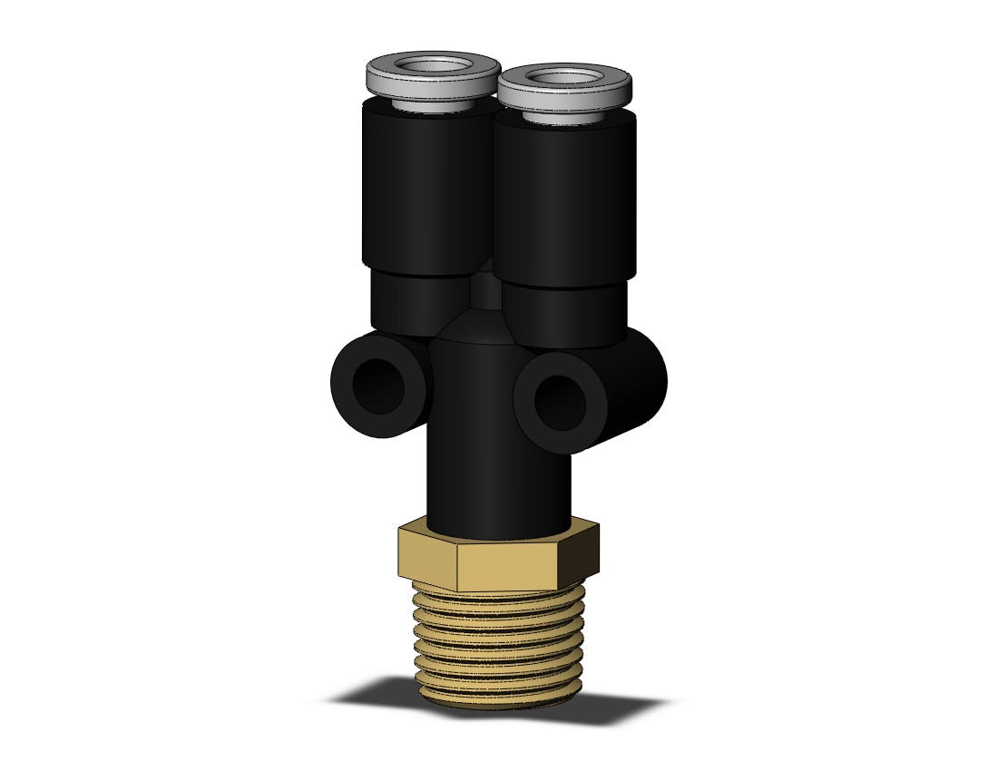 SMC KQ2U04-01AS-X35 fitting, branch y, ONE-TOUCH FITTING