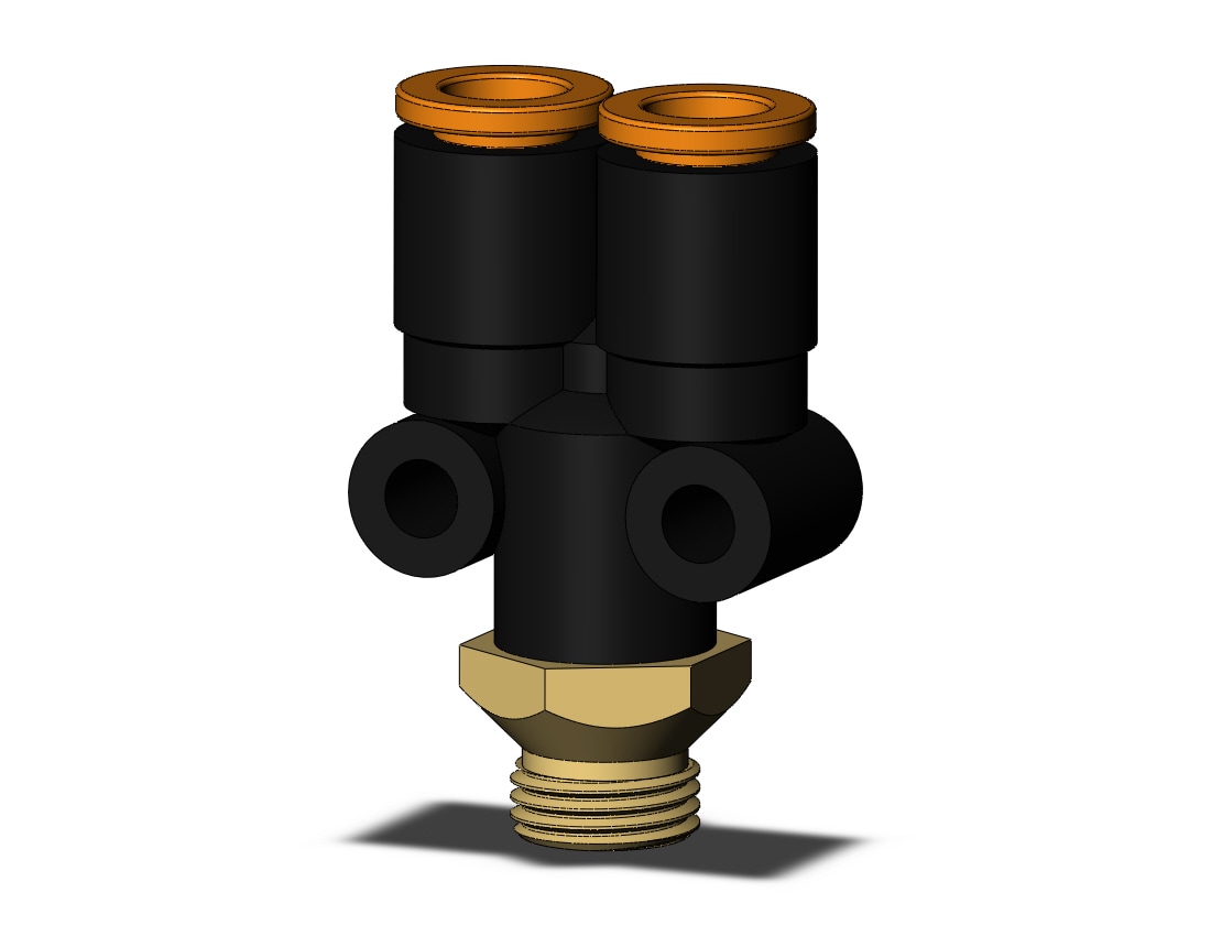 SMC KQ2U07-U01A-X35 fitting, branch y, KQ2(UNI) ONE TOUCH UNIFIT (sold in packages of 10; price is per piece)