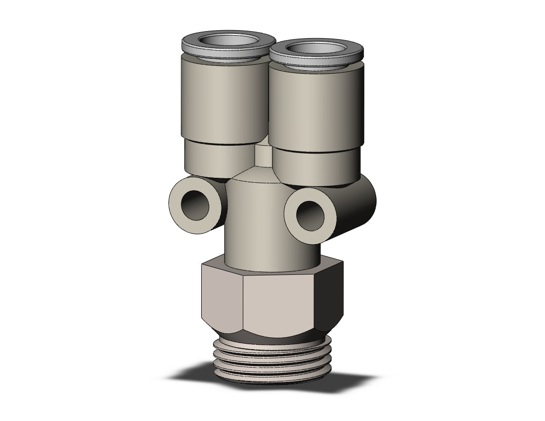 SMC KQ2U08-U03N fitting, branch y unifit, KQ2(UNI) ONE TOUCH UNIFIT (sold in packages of 10; price is per piece)