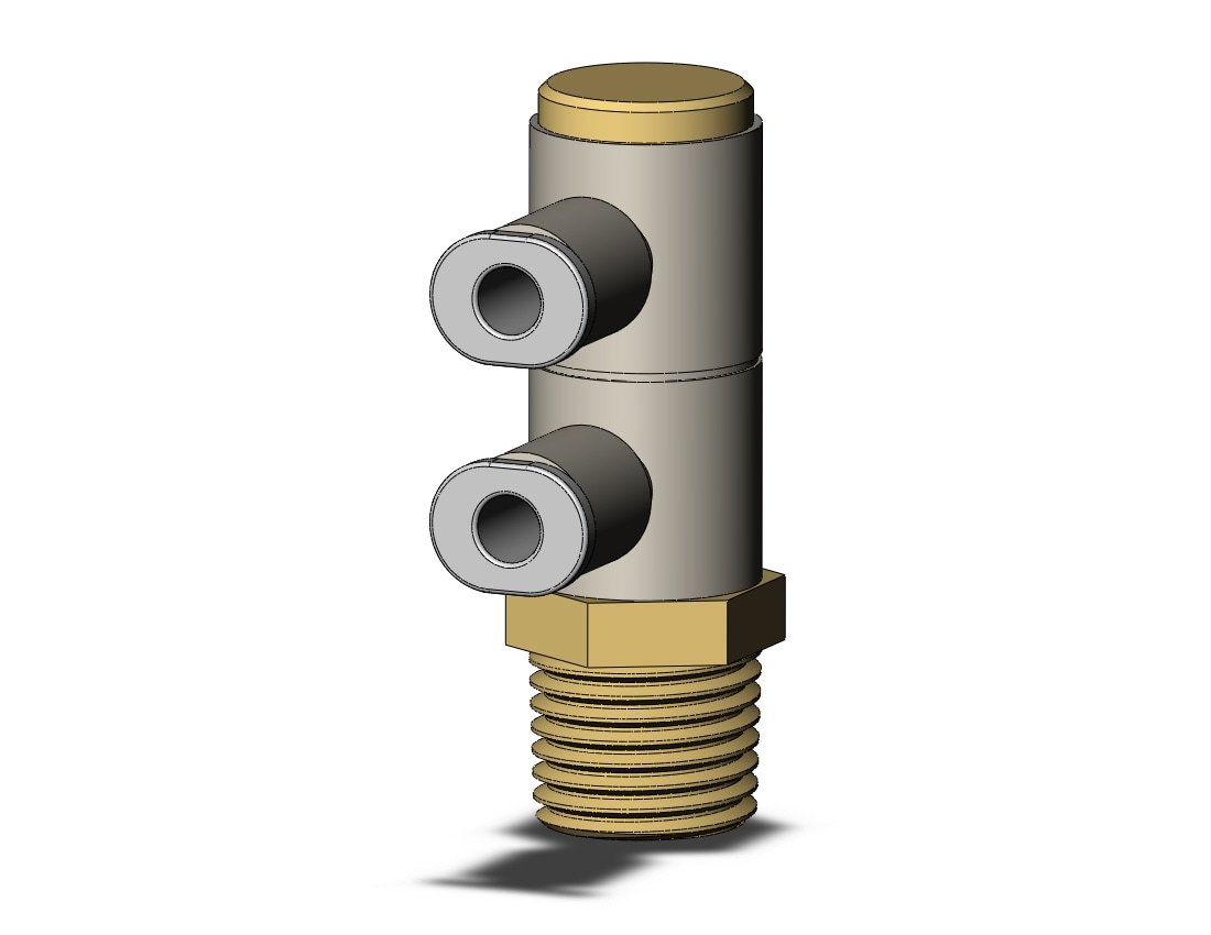 SMC KQ2VD04-02AS1 fitting, dbl uni male elbow, KQ2 FITTING (sold in packages of 10; price is per piece)