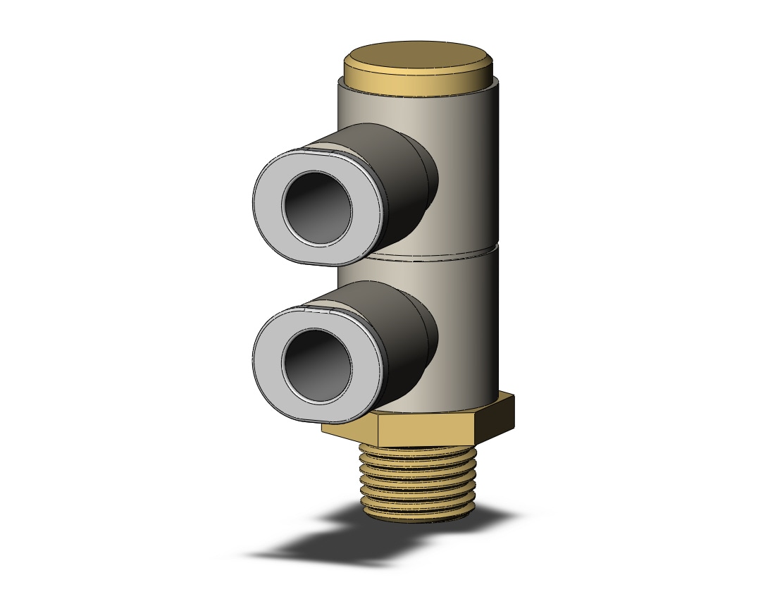 SMC KQ2VD06-01AS1 fitting, dbl uni male elbow, KQ2 FITTING (sold in packages of 10; price is per piece)