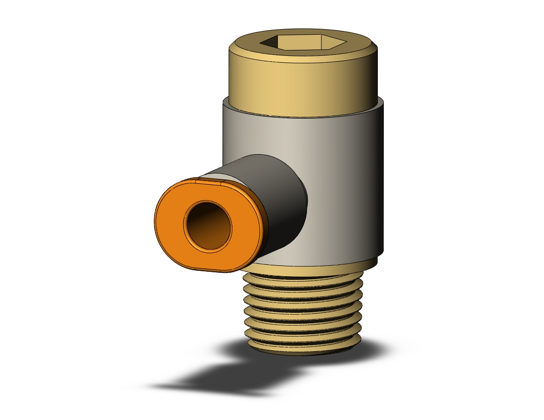 SMC KQ2VS03-34AS1 fitting, hex hd uni male elbo, KQ2 FITTING (sold in packages of 10; price is per piece)