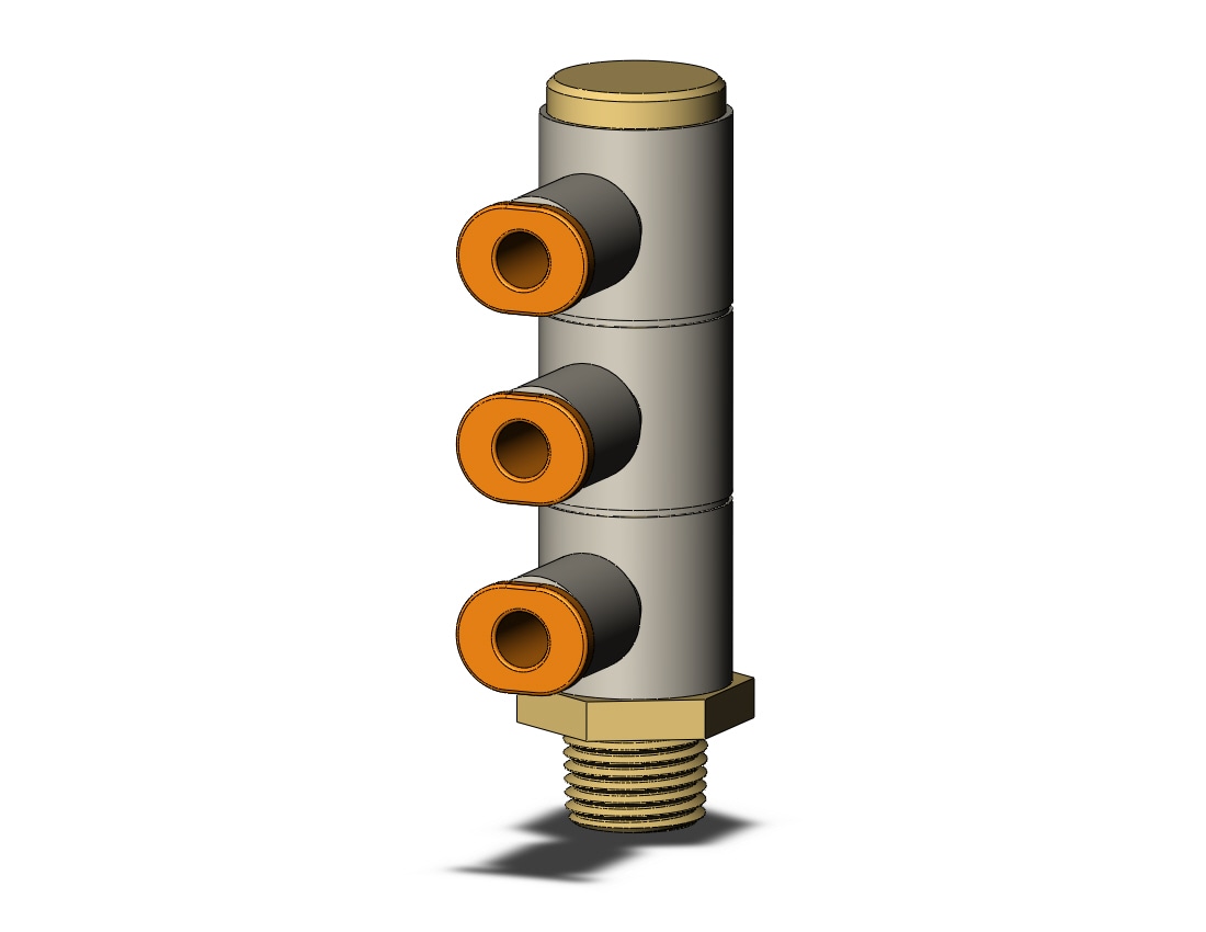 SMC KQ2VT03-34AS1 fitting, trpl uni male elbow, KQ2 FITTING (sold in packages of 10; price is per piece)