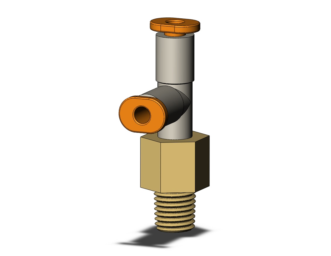 SMC KQ2Y01-33AS1 fitting, male run tee, KQ2 FITTING (sold in packages of 10; price is per piece)