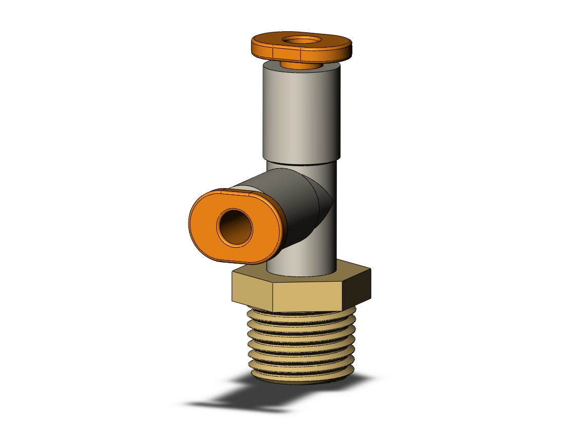 SMC KQ2Y01-34AS1 fitting, male run tee, KQ2 FITTING (sold in packages of 10; price is per piece)