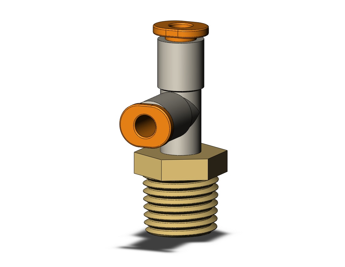 SMC KQ2Y03-35AS1 fitting, male run tee, KQ2 FITTING (sold in packages of 10; price is per piece)