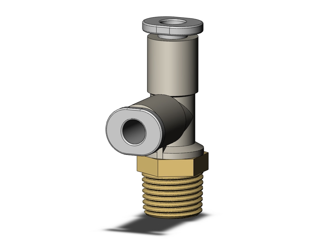 SMC KQ2Y04-01AS1 fitting, male run tee, KQ2 FITTING (sold in packages of 10; price is per piece)