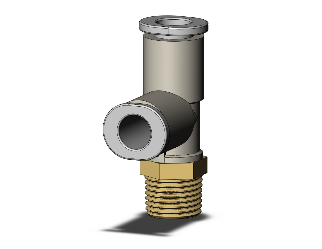 SMC KQ2Y06-01AS1 fitting, male run tee, KQ2 FITTING (sold in packages of 10; price is per piece)