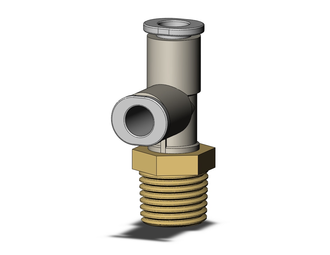 SMC KQ2Y06-02AS1 fitting, male run tee, KQ2 FITTING (sold in packages of 10; price is per piece)