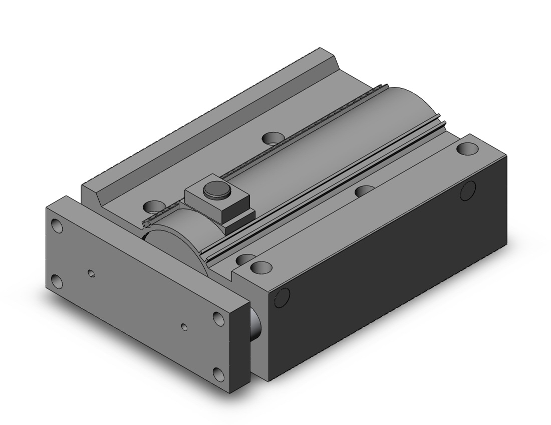 SMC MGPM80-150-RN cyl, end lock guide, slide brg, MGP COMPAC