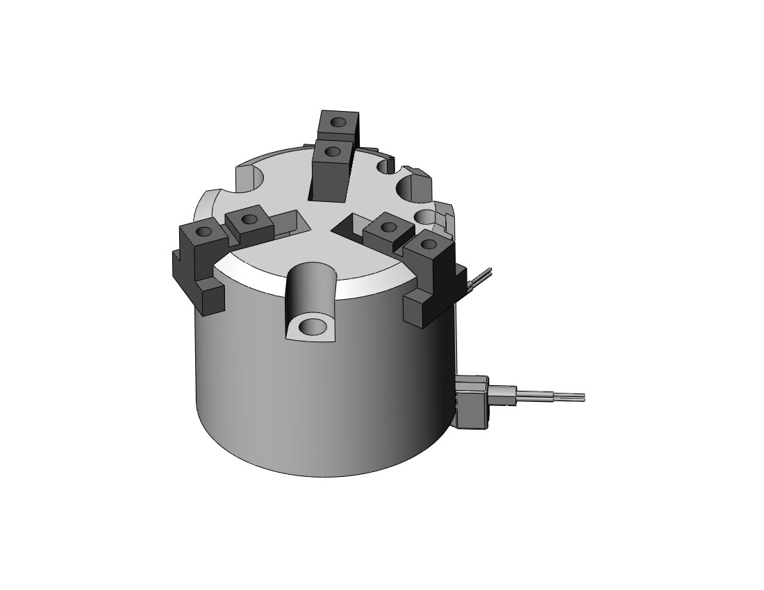 SMC MHS3-25D-M9BVZ gripper, 3-finger, MHS3 GRIPPER, 3-FINGER