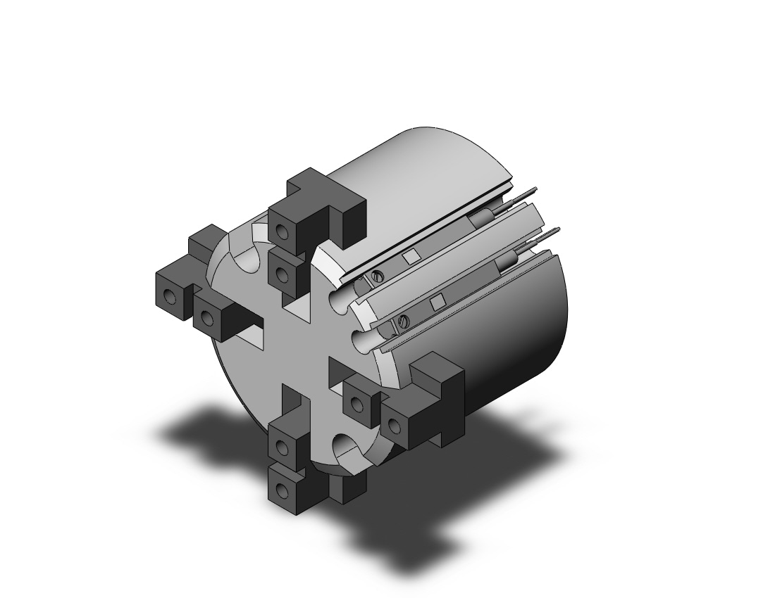 SMC MHS4-25D-M9B cylinder, MHS3 GRIPPER, 3-FINGER