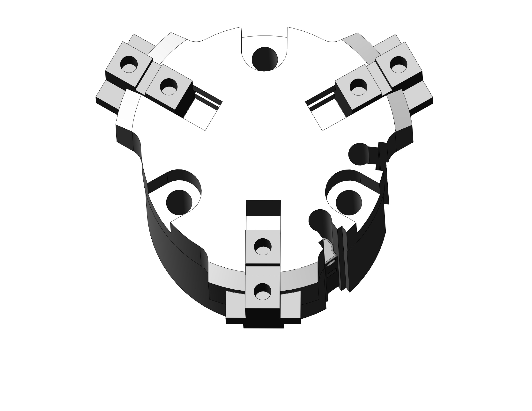 SMC MHSL3-25D-M9B gripper, 3-finger, long stk, MHS3 GRIPPER, 3-FINGER