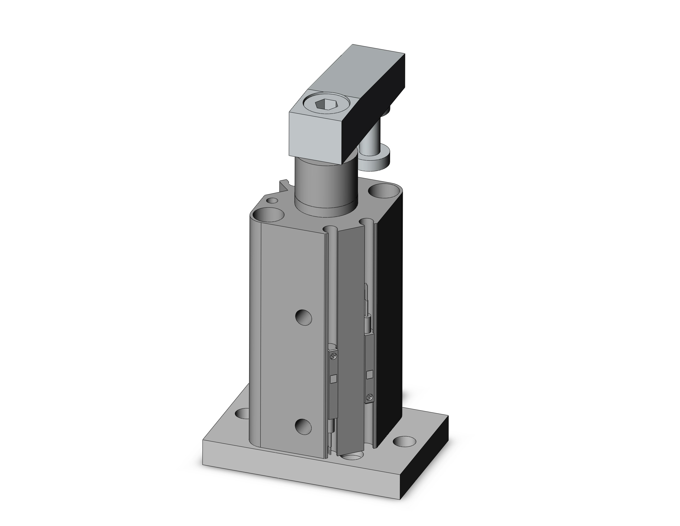 SMC MKG20-10LNZ-M9BWL cylinder, rotary clamp, CLAMP CYLINDER