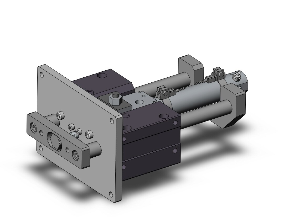 SMC MLGCLF20-75-R-E-M9NL mlgc, guide cylinder/fine lock, GUIDED CYLINDER W/LOCK