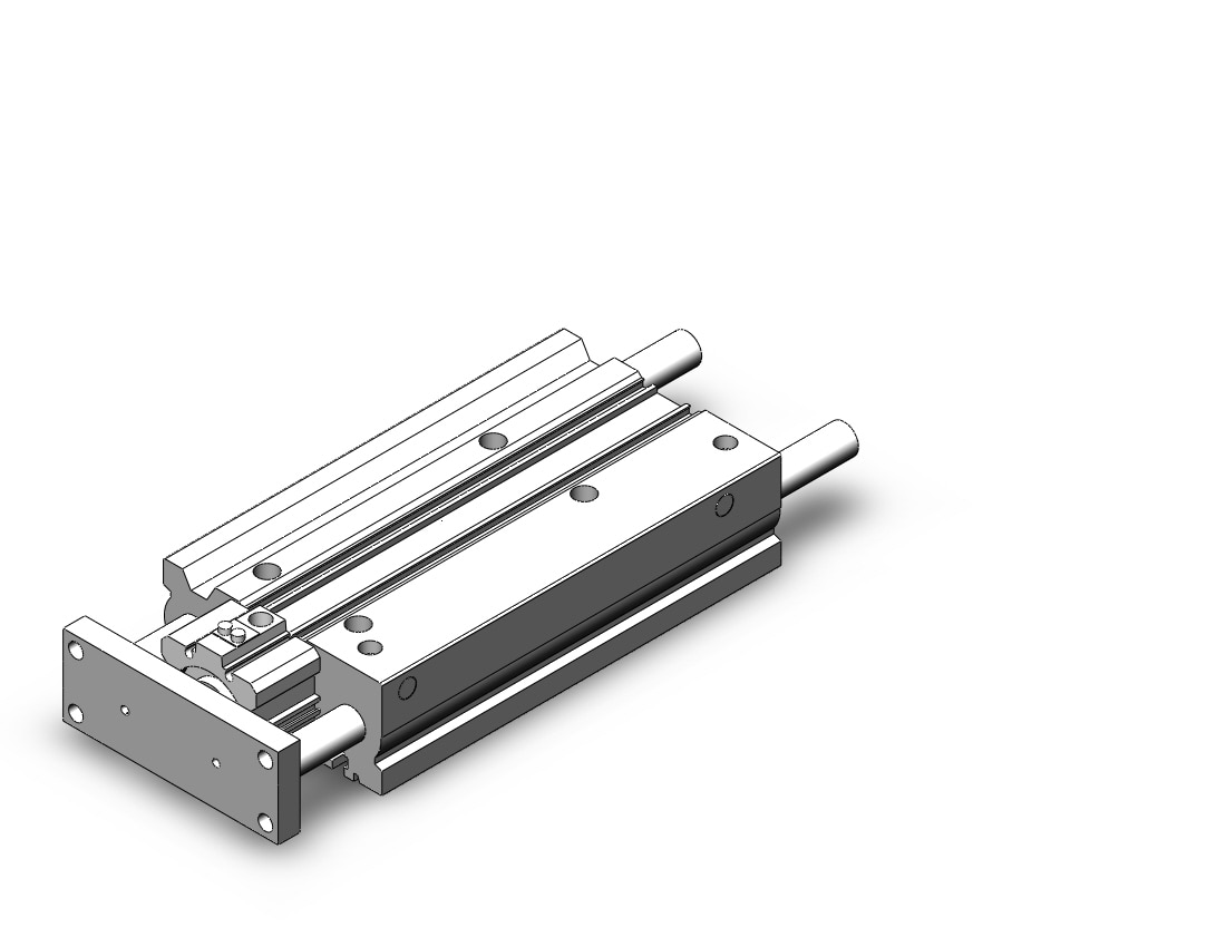 SMC MLGPL40-175Z-B guided air cylinder, GUIDE CYLINDER WITH FINE LOCK