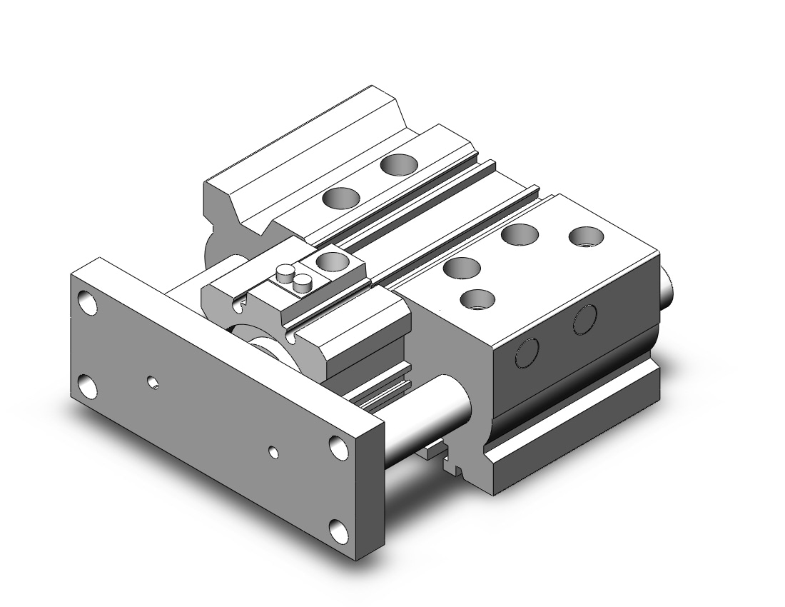 SMC MLGPL40TN-25Z-B cylinder, mlgp, compact guide with lock, GUIDE CYLINDER WITH FINE LOCK