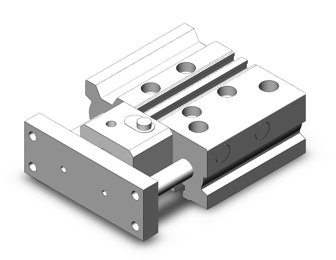 SMC MLGPM20TF-25Z-F mlgp cylinder, GUIDED CYLINDER W/LOCK