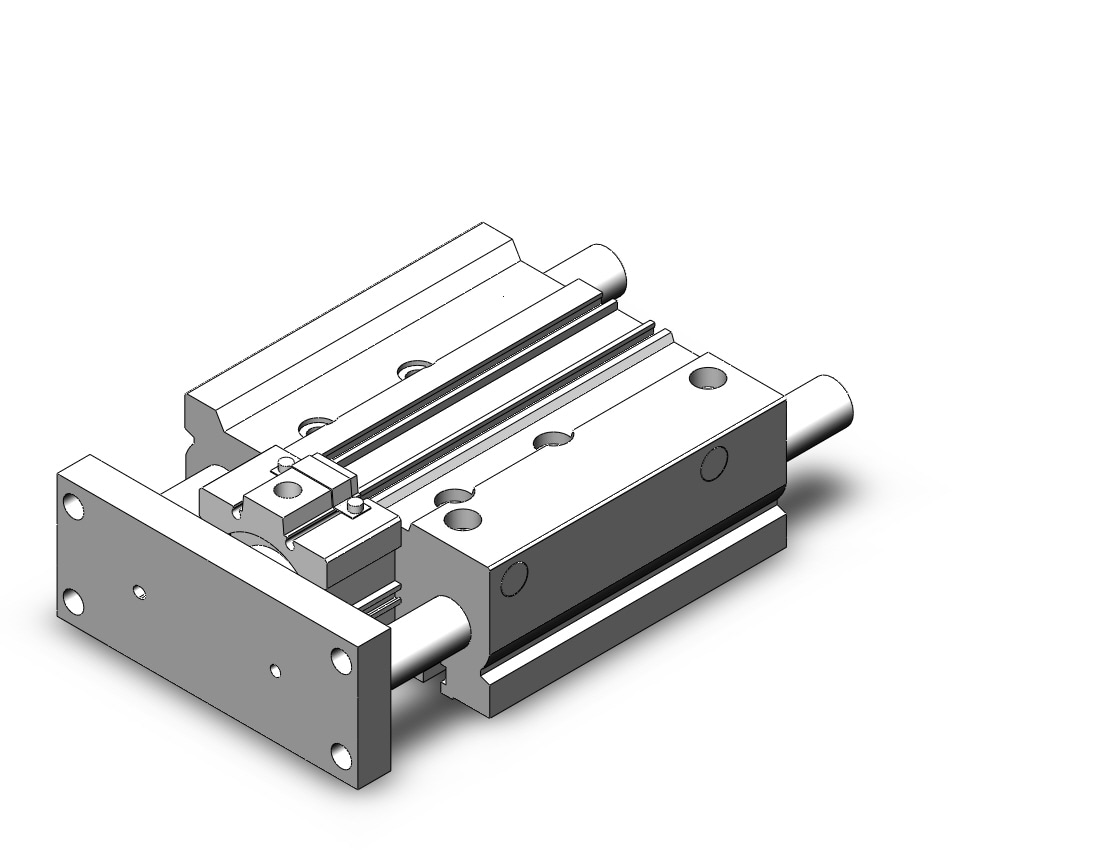 SMC MLGPM50-100Z-F cylinder, mlgp, compact guide with lock, GUIDE CYLINDER WITH FINE LOCK