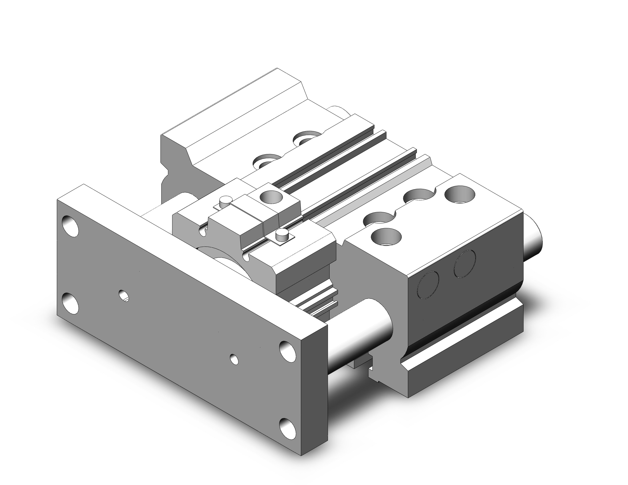 SMC MLGPM50-25Z-B mlgp cylinder, GUIDE CYLINDER WITH FINE LOCK