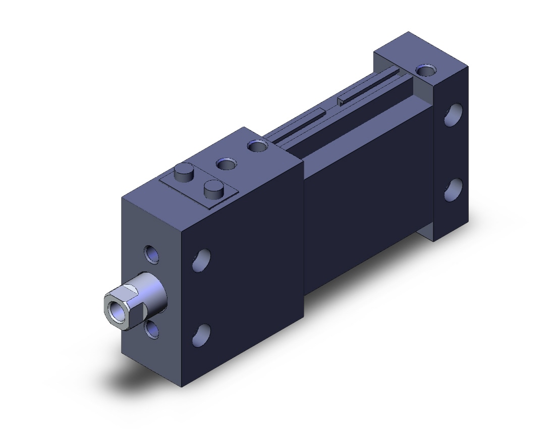 SMC MLUB25-25D-B cyl, plate w/lock, non auto sw capable, COMPACT CYLINDER W/LOCK