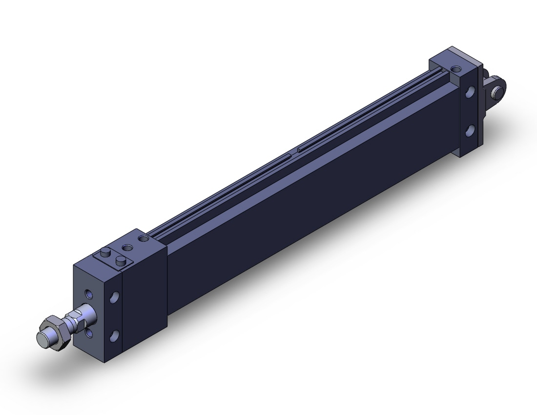 SMC MLUD25-200DM-B cyl, plate, with lock, MLU PLATE CYLINDER