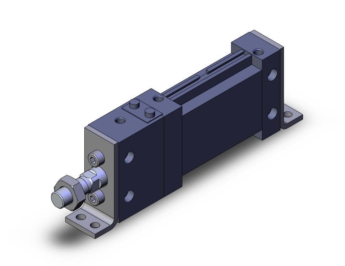 SMC MLUL25-35DM-F cyl, plate w/lock, non auto sw capable, COMPACT CYLINDER W/LOCK