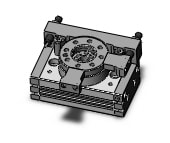 SMC MSQA30L3-M9BL cyl, rotary table, ext.shocks, MSQ ROTARY ACTUATOR W/TABLE