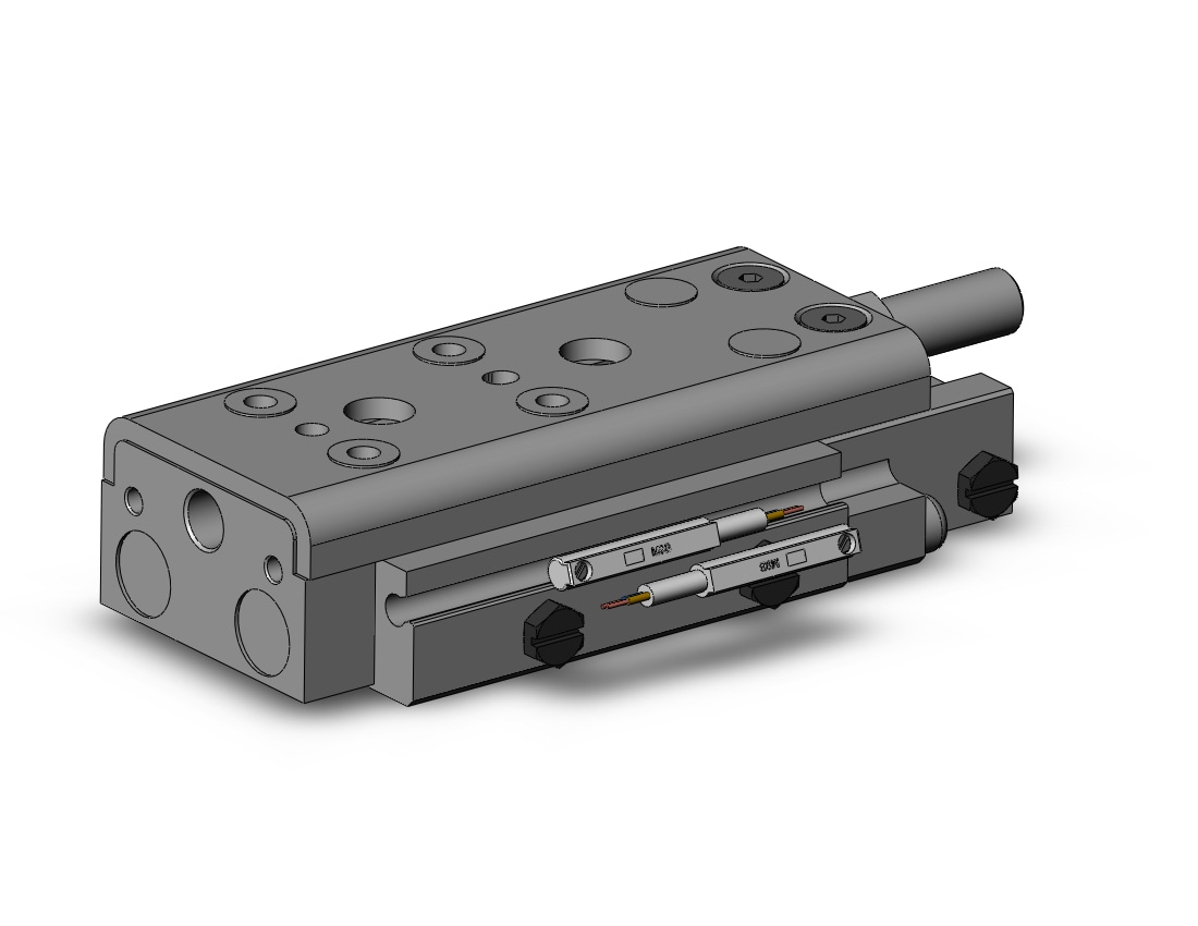 SMC MXQ12A-20ZL2-M9BZ cylinder, slide table, with auto switch, GUIDED CYLINDER