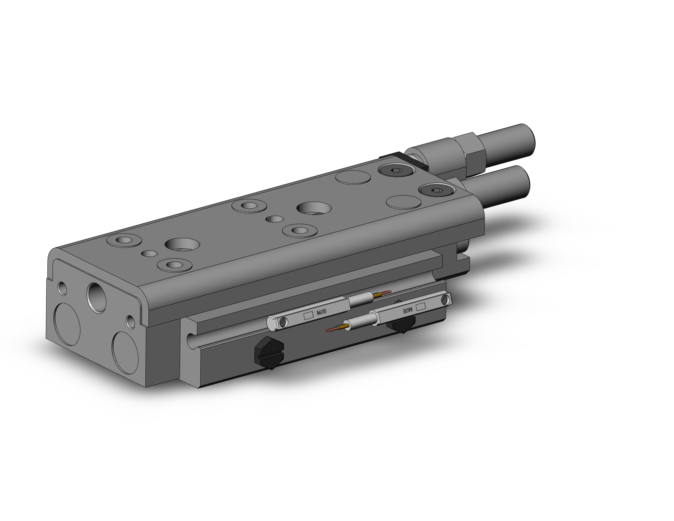 SMC MXQ12A-30ZA6-M9BZ cylinder, slide table, with auto switch, GUIDED CYLINDER