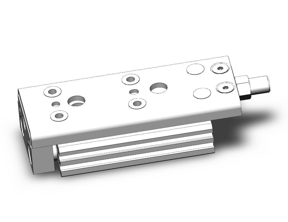 SMC MXQ12C-30ZB cyl, high precision, guide, MXQ GUIDED CYLINDER