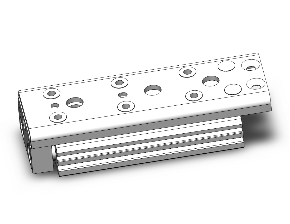 SMC MXQ12C-40Z cyl, high precision, guide, MXQ GUIDED CYLINDER