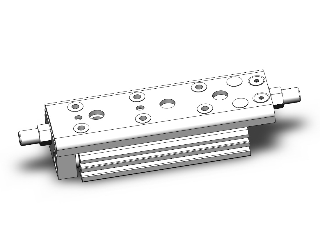 SMC MXQ12C-40ZA cyl, high precision, guide, MXQ GUIDED CYLINDER