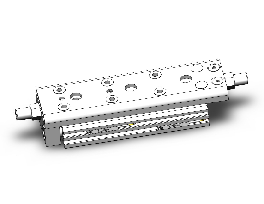 SMC MXQ12C-50ZA-M9NWMAPC cyl, high precision, guide, MXQ GUIDED CYLINDER